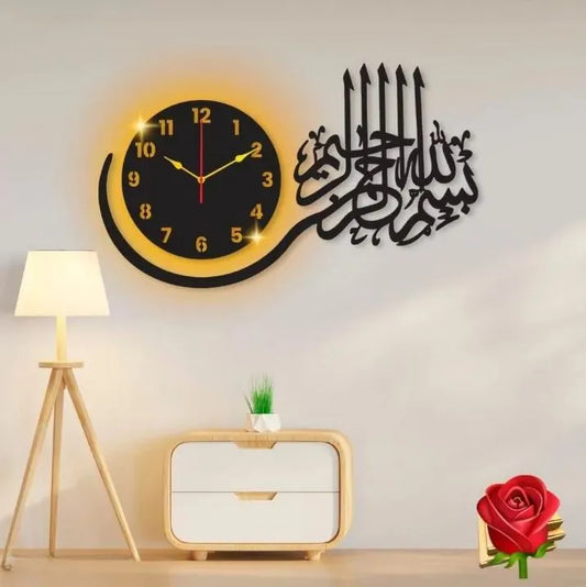 3D Wall Clock 24 inch With Premium Light